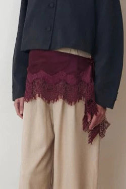 Lace Apron Maroon - Morningsol