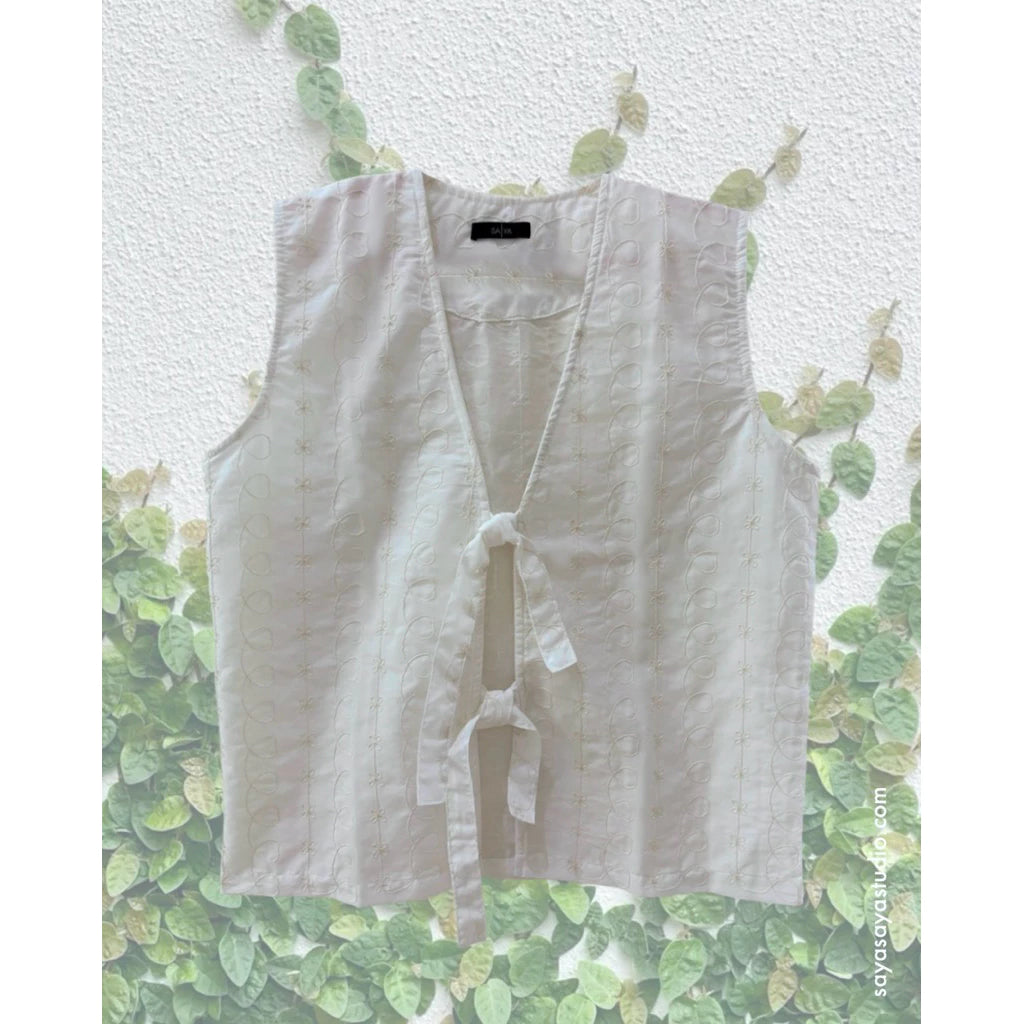 Fleur Vest White - Saya Saya