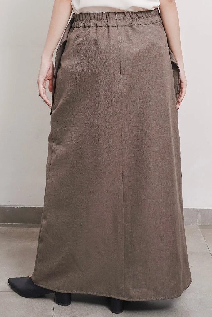 Renee Drpaed Wrap Skirt Latte - Isoos Studios