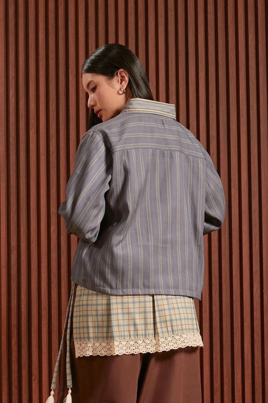 Sabine And Heem x Karrot - Adult Tob Collar Knitted Twill Jacket - Karrot