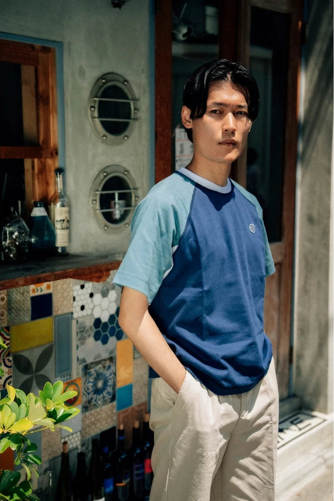 Oxford Society Miura Raglan T Shirt In Navy - Oxford Society