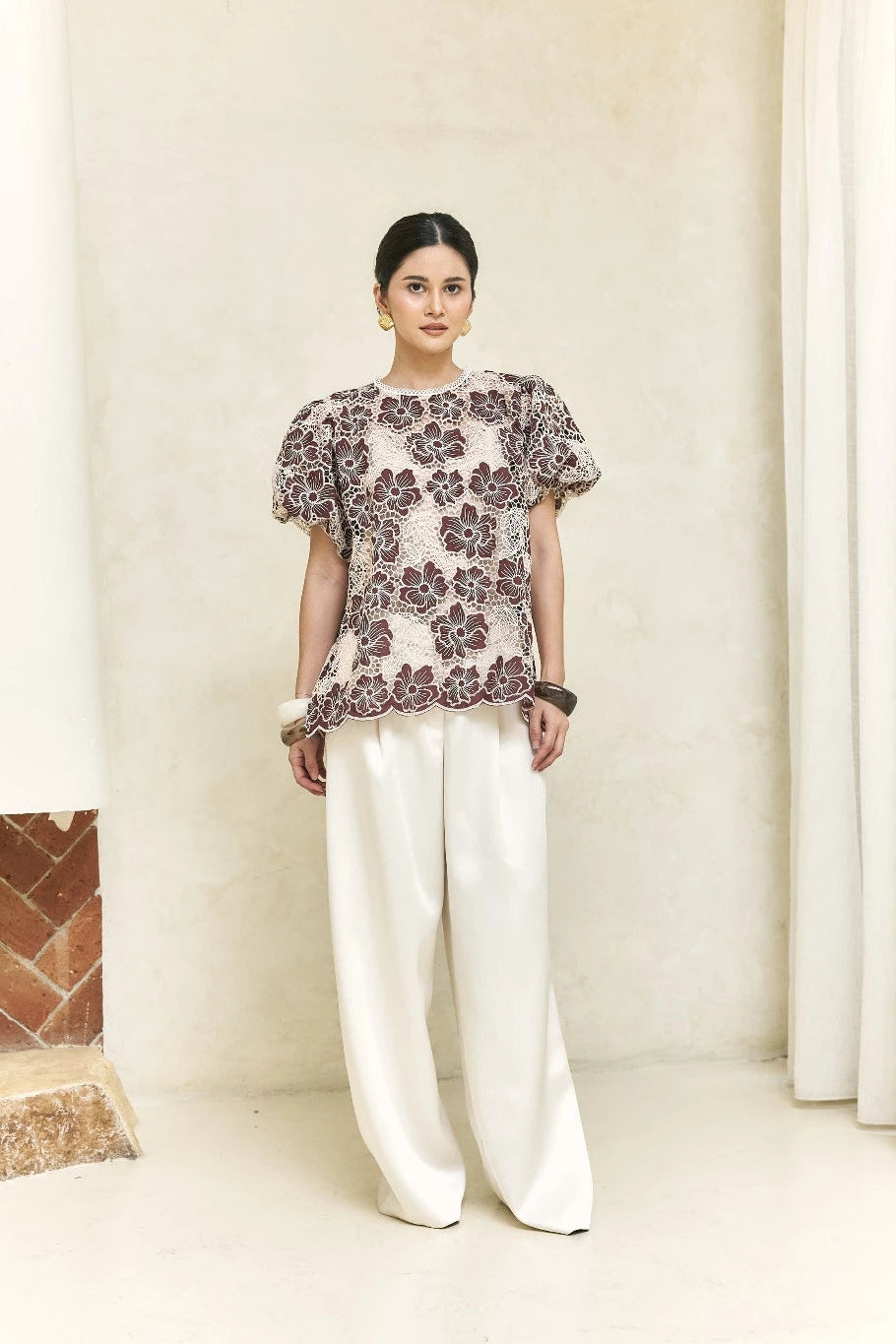 Lova Blouse Maroon - Mine