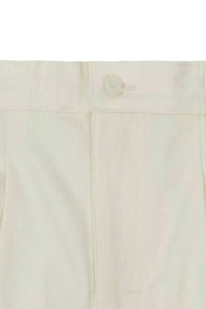 Two Tucked Barrel Pants Cream - Nature Of Mind