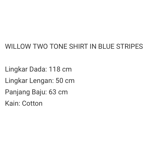 Willow Two Tone Shirt In Blue Stripes - Numana