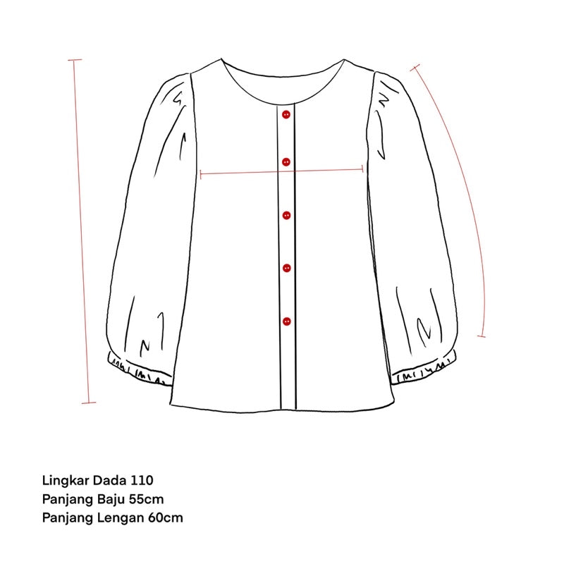 Daria Fleur Blouse Ivory - Saya Saya