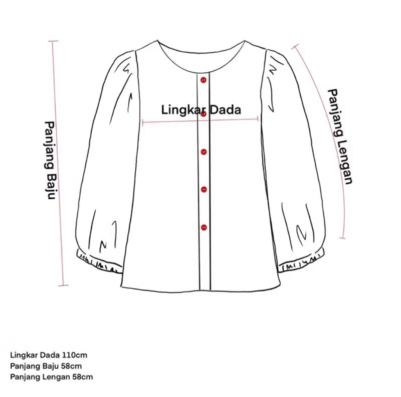 Daria Blouse Dusty - Saya Saya