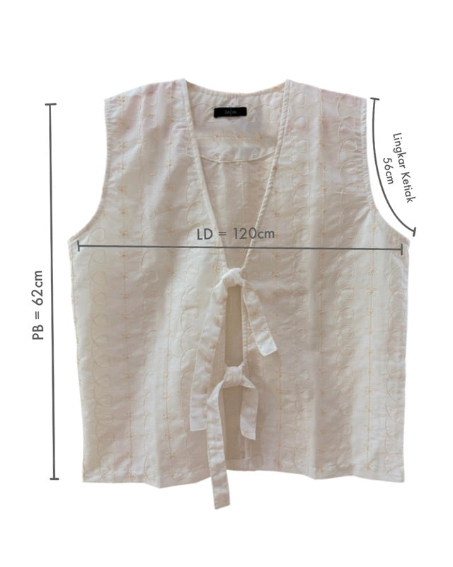 Fleur Vest White - Saya Saya