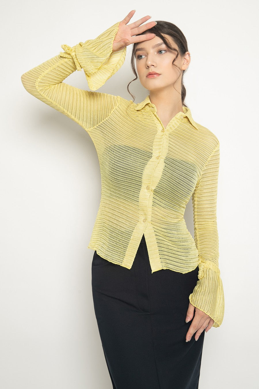 Jenny Shirt In Yellow - Alexalexa