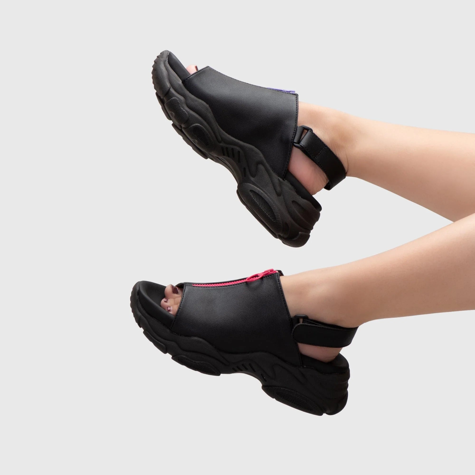 Adorable Project Nataline Sandals Black On Foot