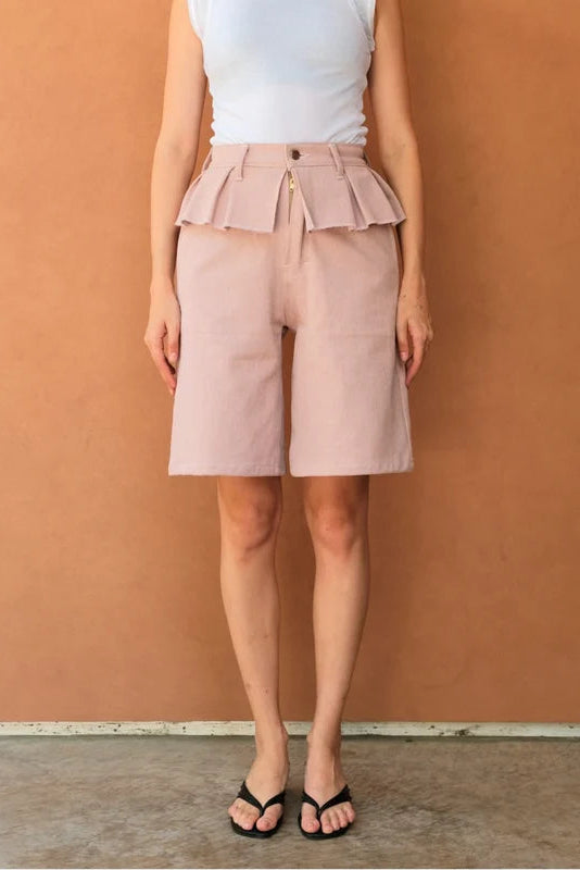Maurice Ruffle Pants Pink - The Auctus