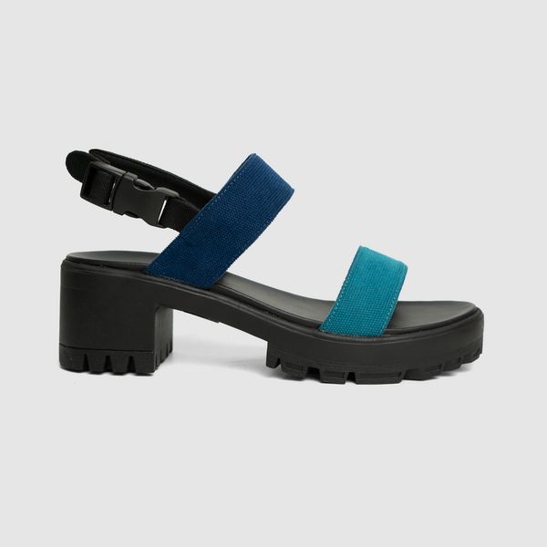 Double Strap Deep Teal - Mks Shoes