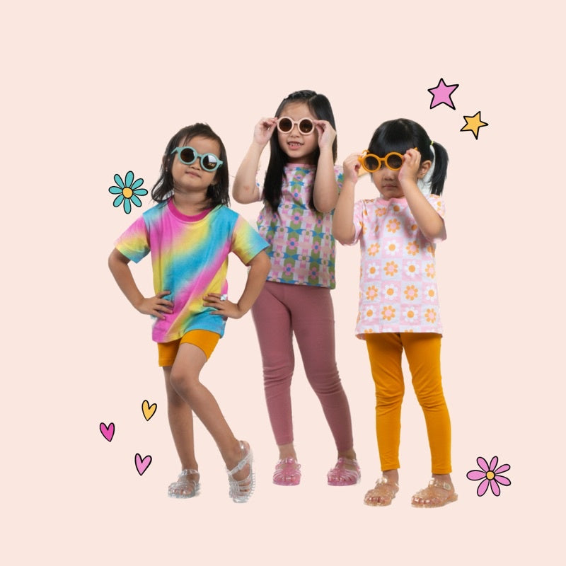 Hgl Bambini - Fullprint Girls Tshirt Sun Flower - Mini Cottons