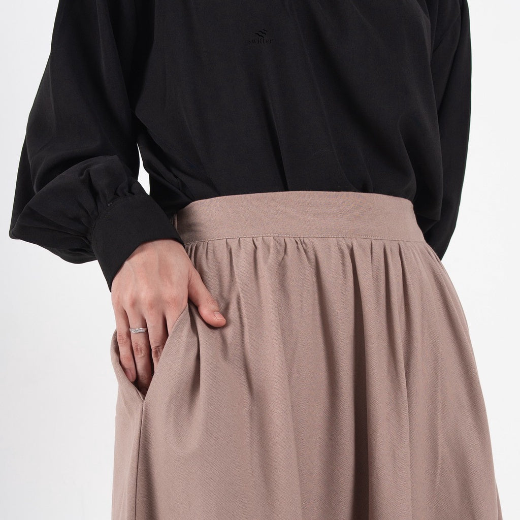 Alesha Linen Skirt Ash Brown - Swifter