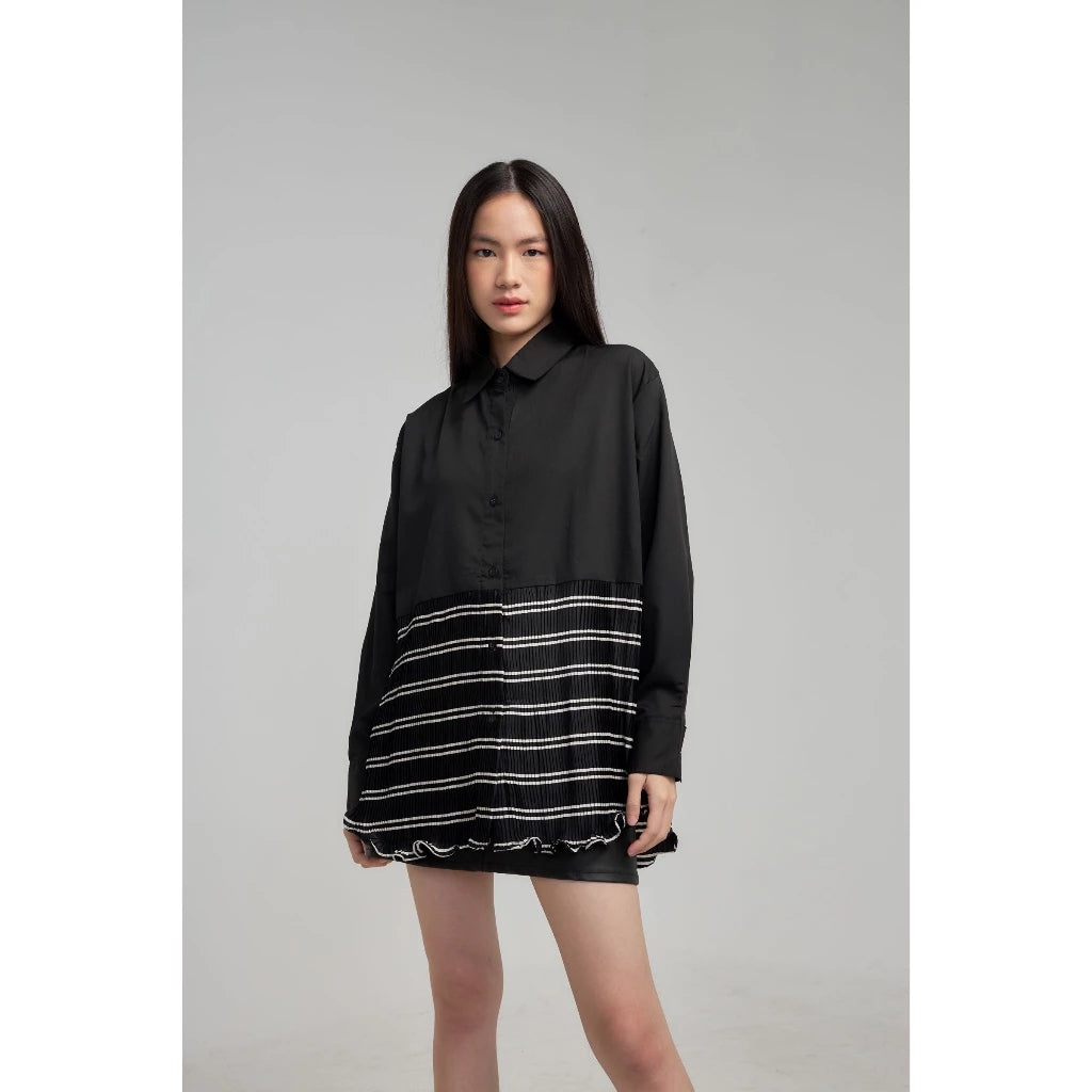 Lisa Shirt Black Stripe - Mine