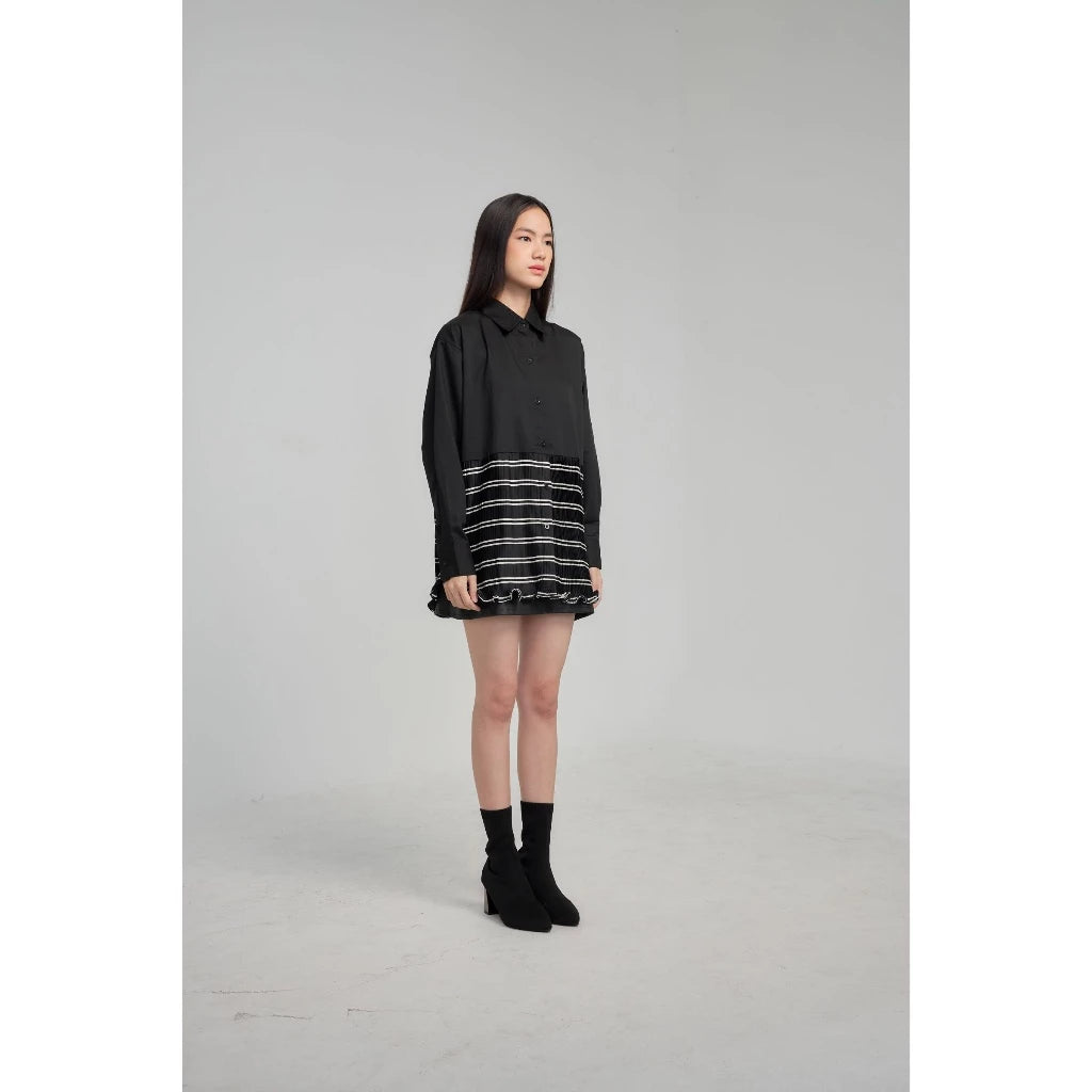 Lisa Shirt Black Stripe - Mine