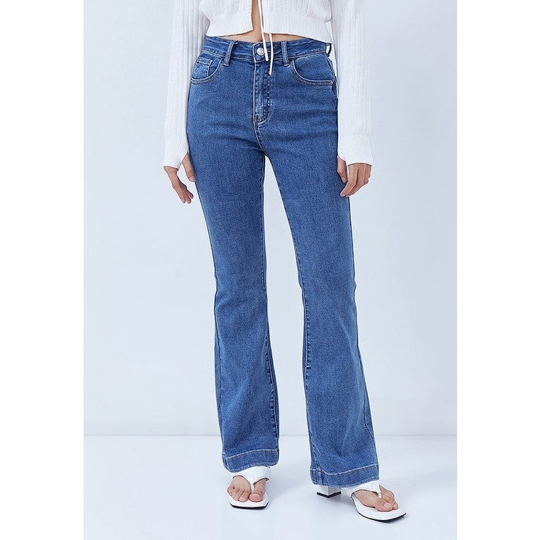 Verina Flare Jeans Navy - Odiva