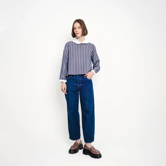 Girl Scandi Stripe Shirt - Argyle & Oxford