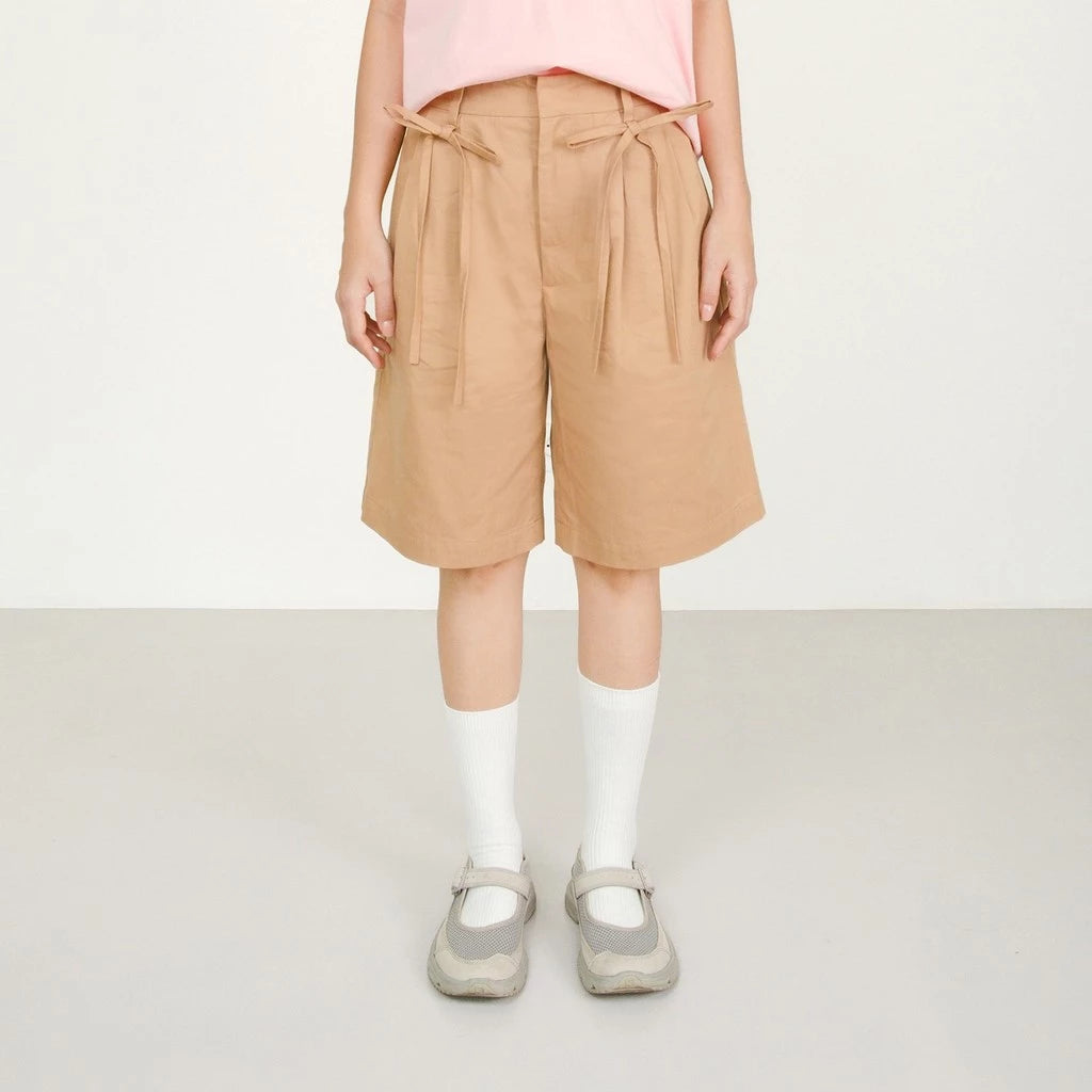Ribbon Half Pants - Khaki - Argyle & Oxford