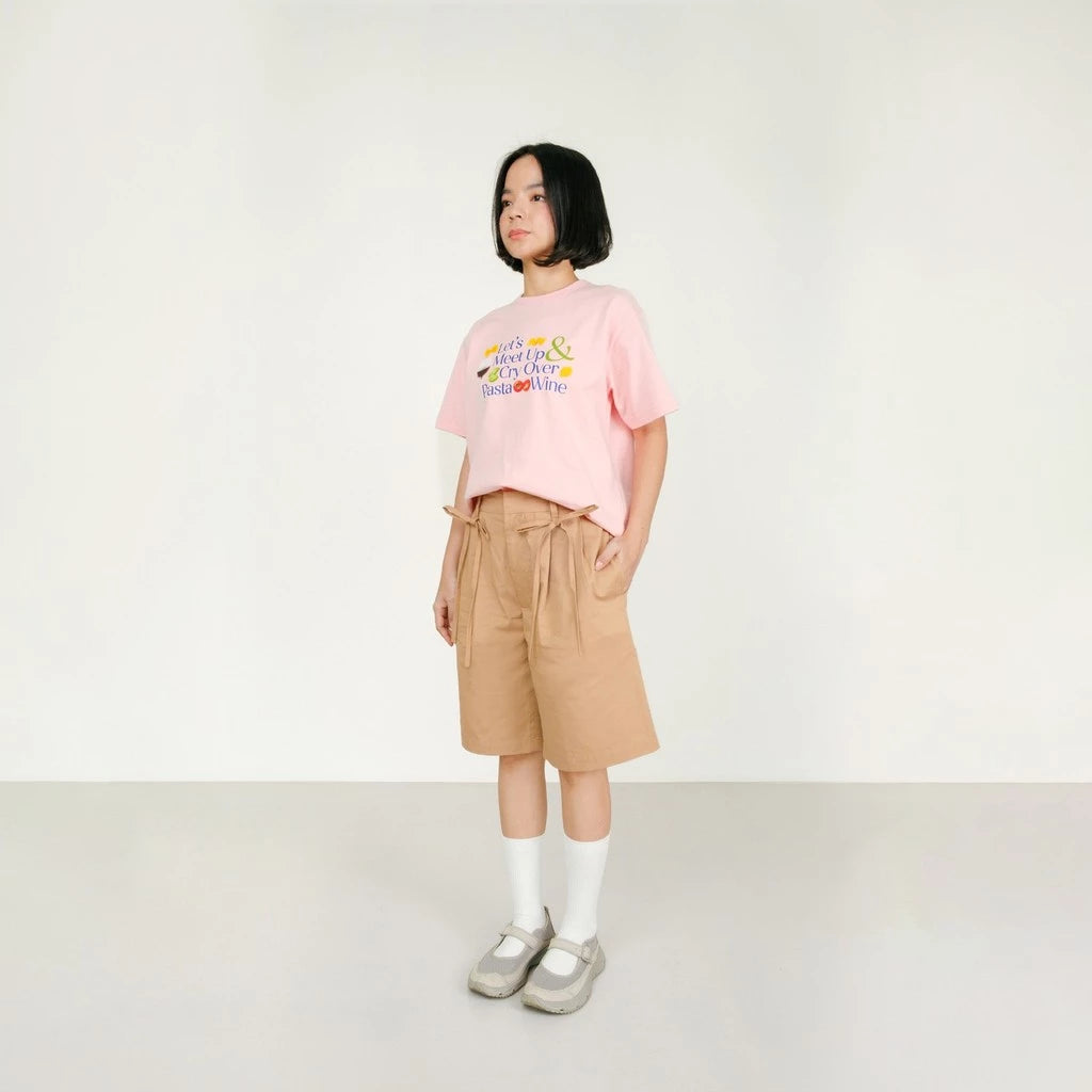 Ribbon Half Pants - Khaki - Argyle & Oxford