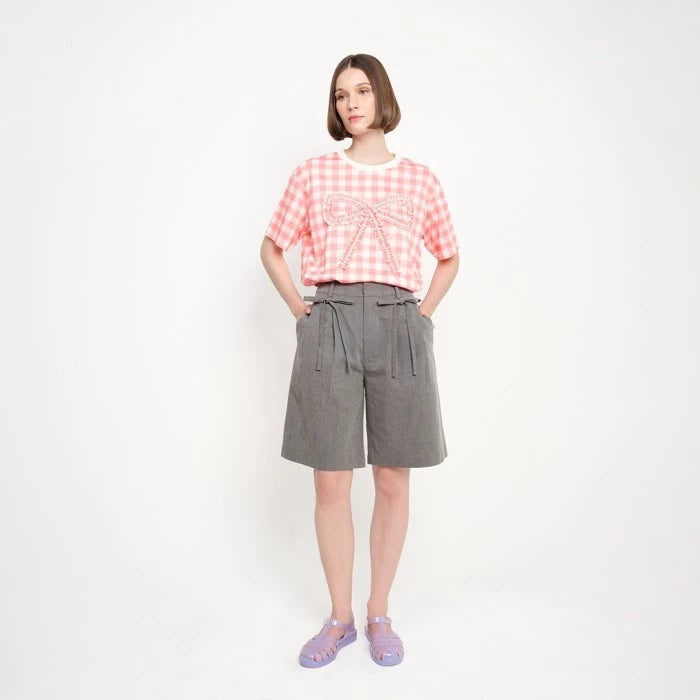 Patch Ribbon Gingham Tee - Argyle & Oxford