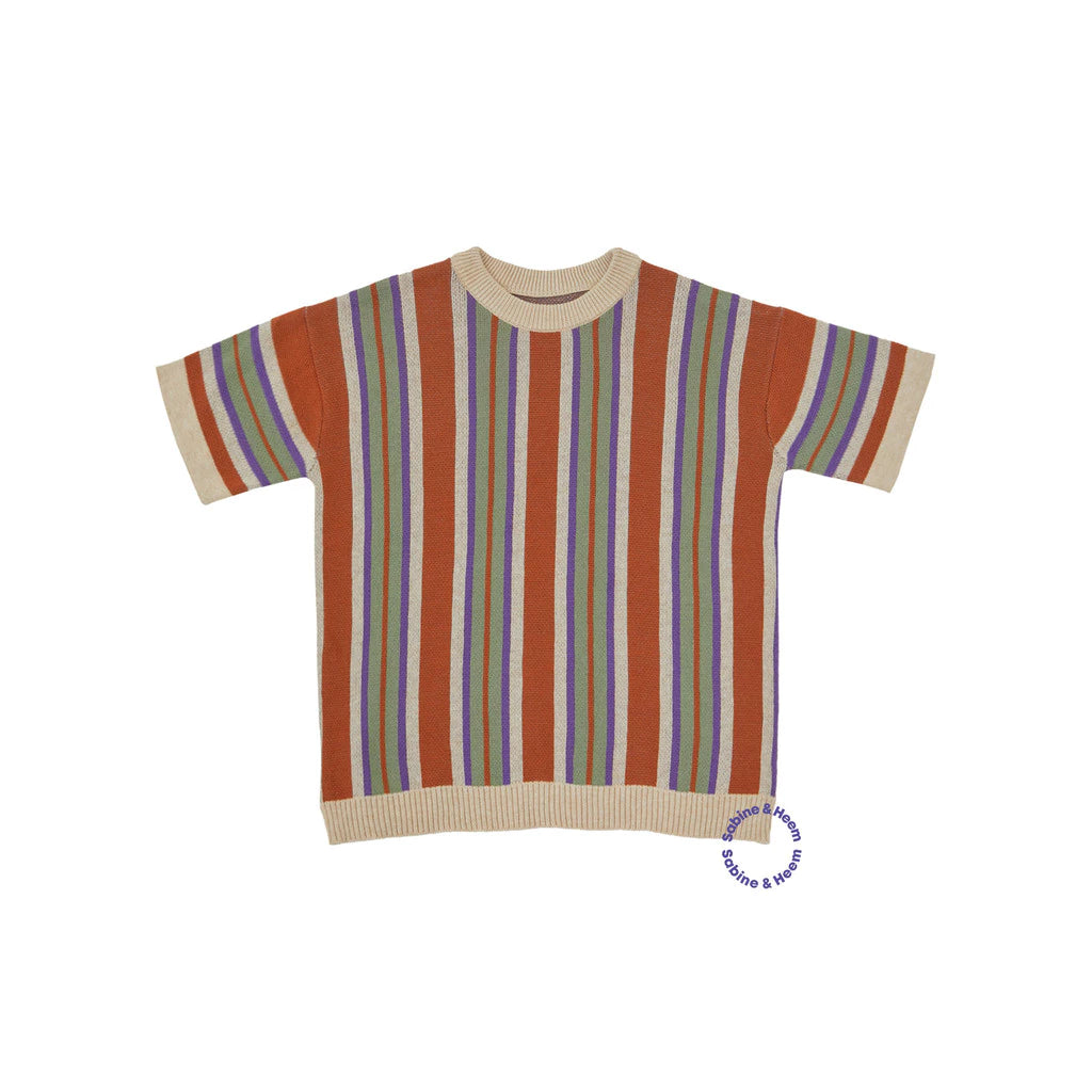 HGL Bambini - Phoebe Knitted Tee Stripe Terracota - Sabine & Heem