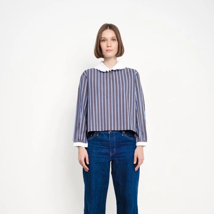 Girl Scandi Stripe Shirt - Argyle & Oxford