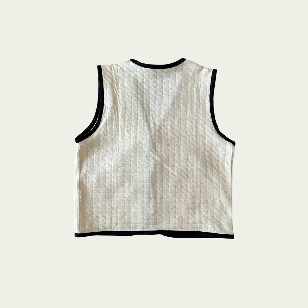 Ribbon Quilted Effect Vest - Argyle & Oxford