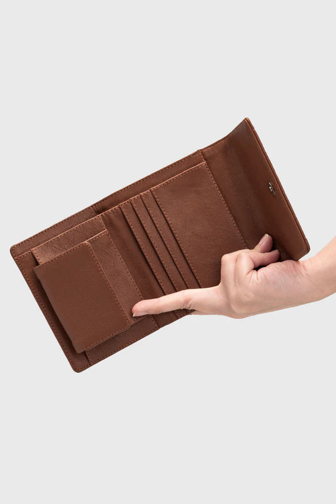 Maite Wallet Genuine Leather Brown - Adorable Projects