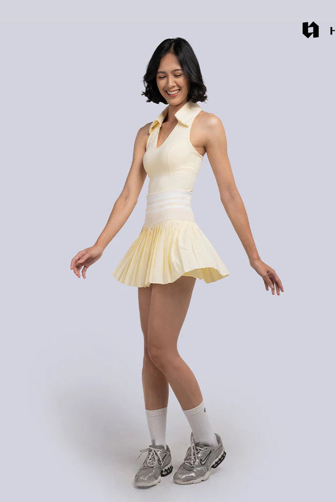 Softpace Pleated Skirt Yellow - Heiji Active