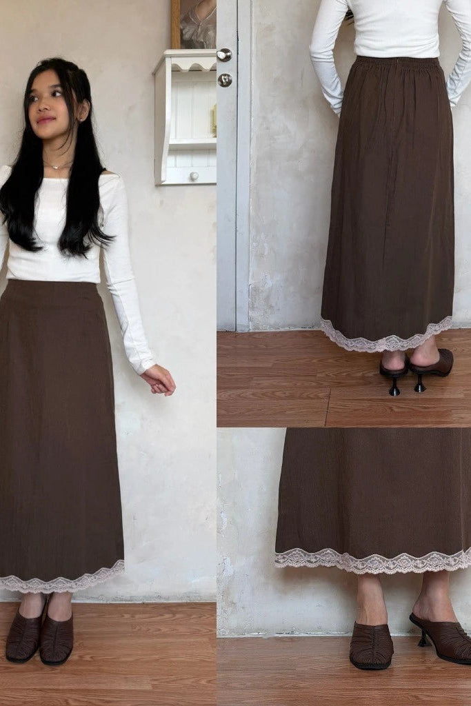Lacey Skirt Coffe - Bling It On