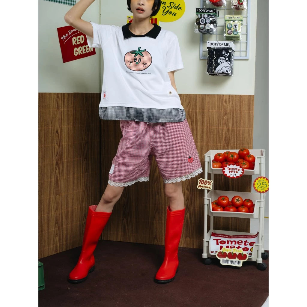 Aeri Shorts Red - Tome Ame