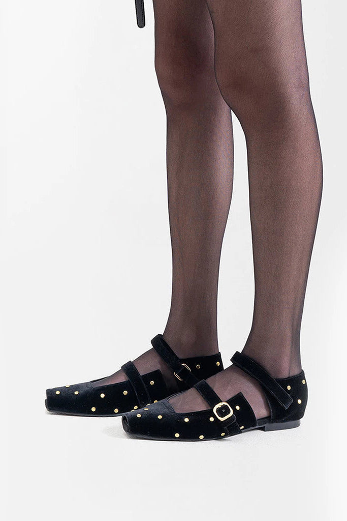 INMJ Gold Studs Luxe Black - Mader