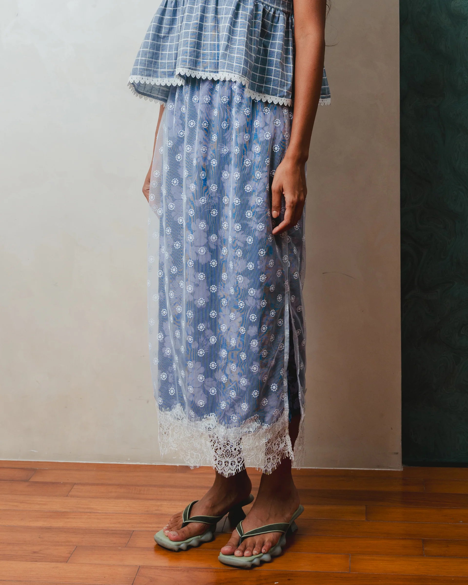 Tessara Lace Skirt Navy - Toko Didiyo
