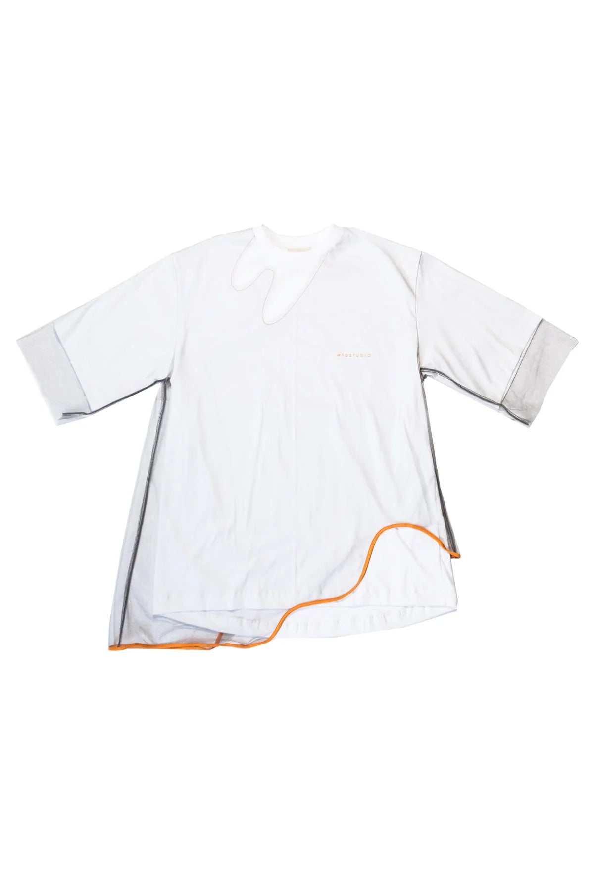 Oversized Layered Tee White - Wad Studio