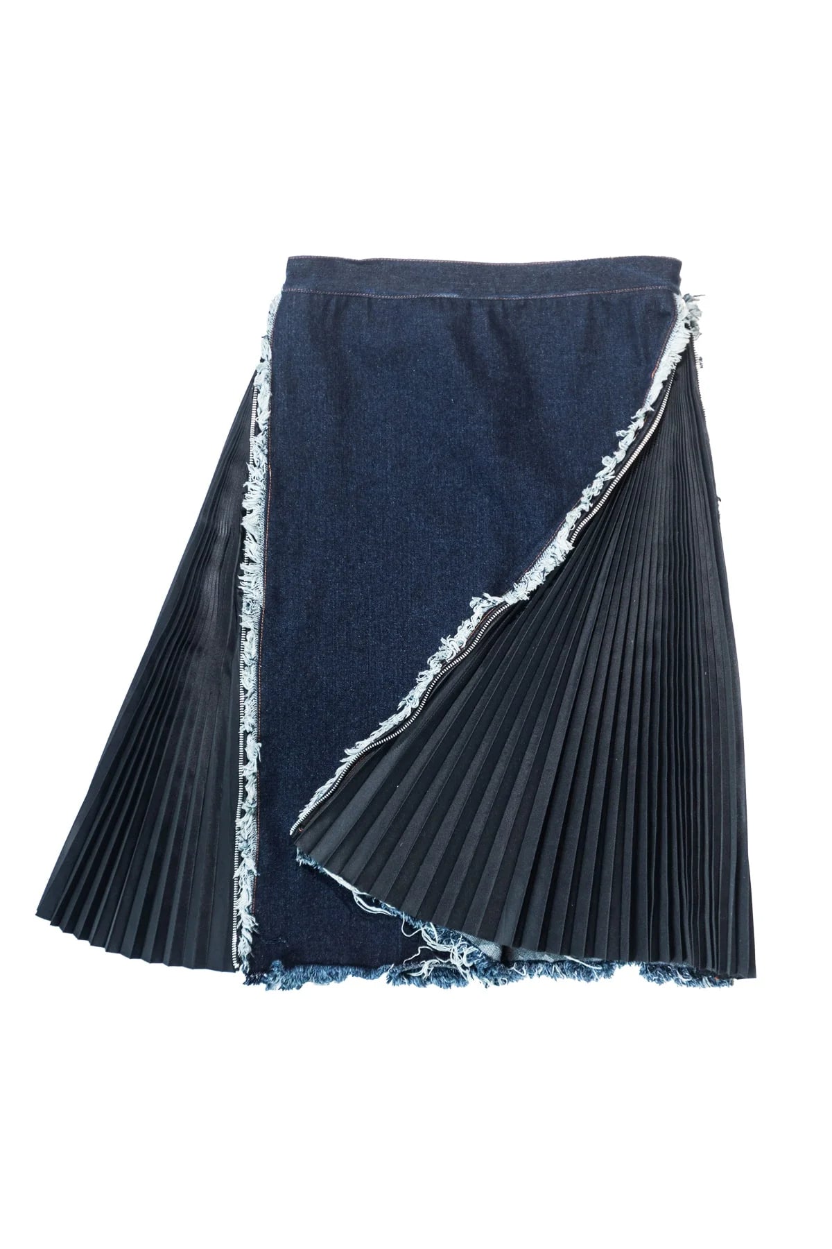 Blues & Pleats Midi Skirt Denim - Wad Studio