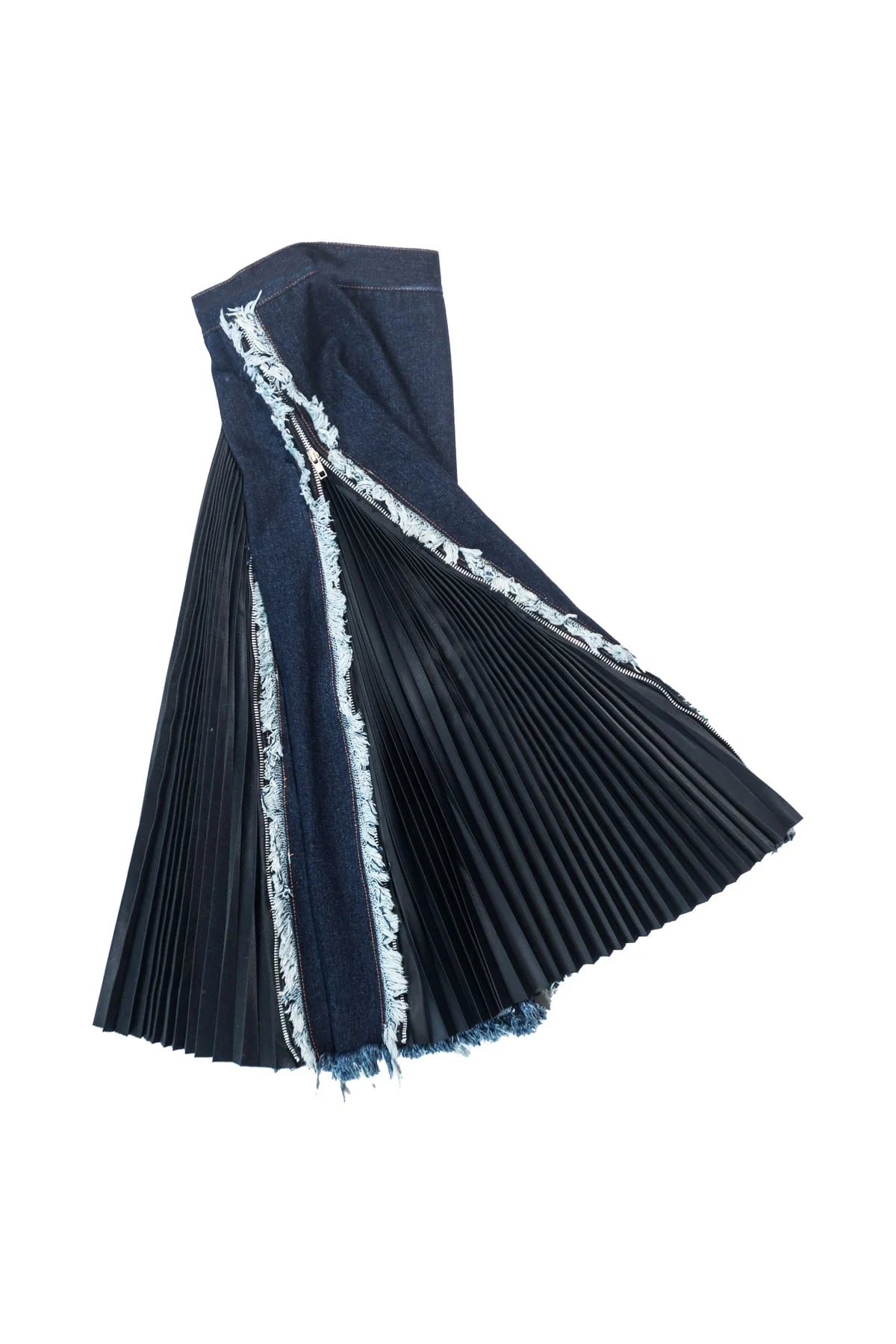 Blues & Pleats Midi Skirt Denim - Wad Studio