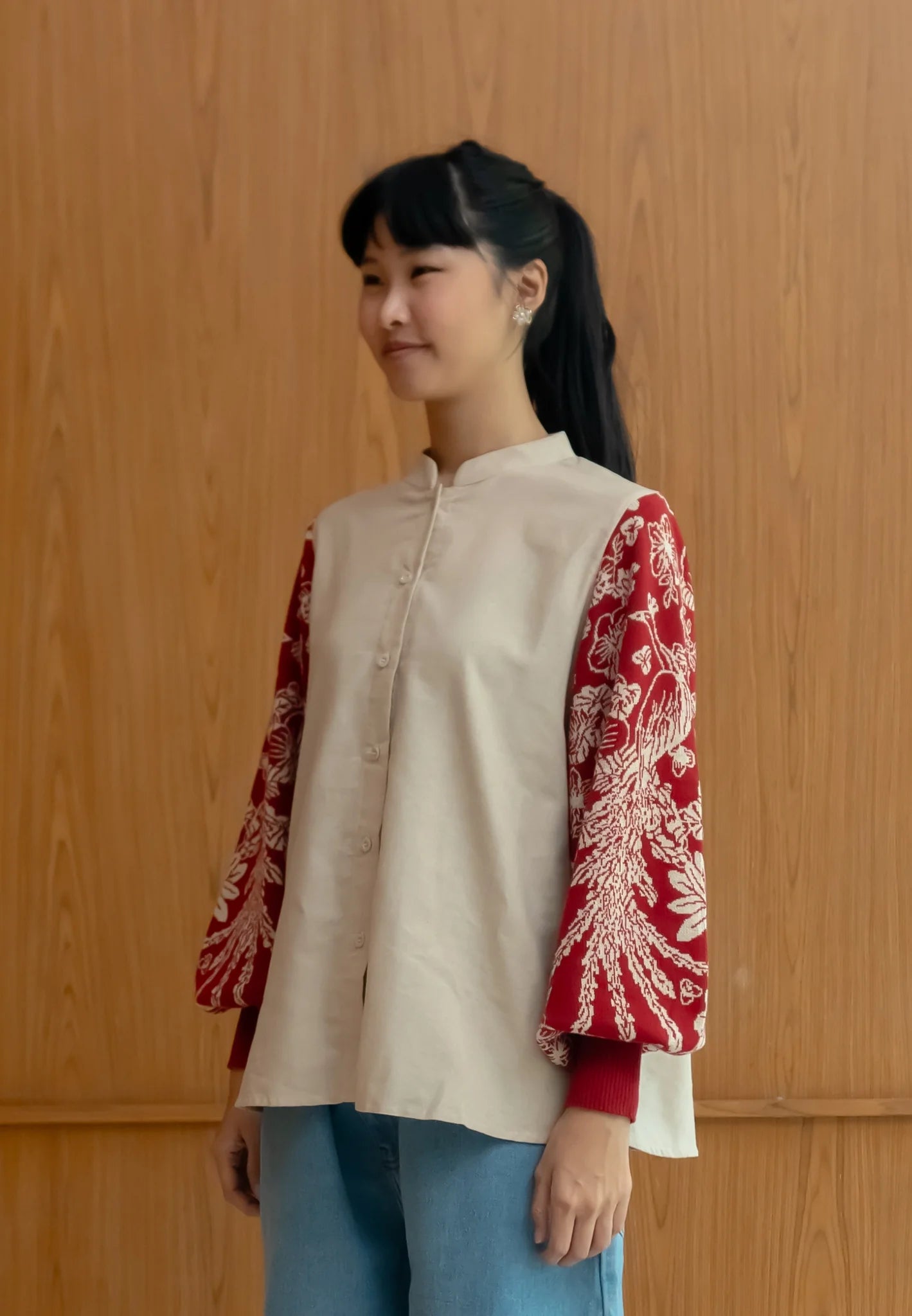 Nonaetal Osaka Heritage Top Knit Sleeve Black - Nona