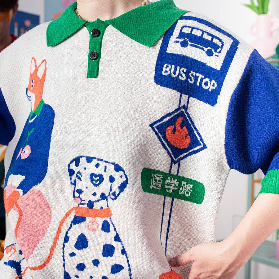 Oh.Irv The Bus Stop Knitted Shirt 2